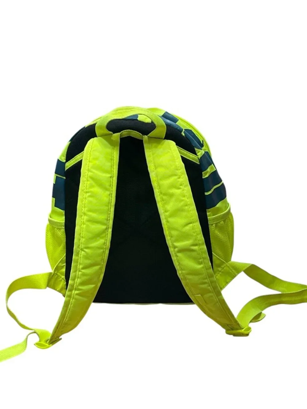 Nike Just Do It Neon Yellow Backpack 100% Polyester With Adjustable Straps & Dua